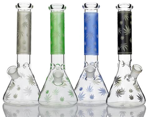 LV Pattern Beaker Bong Glow In The Dark